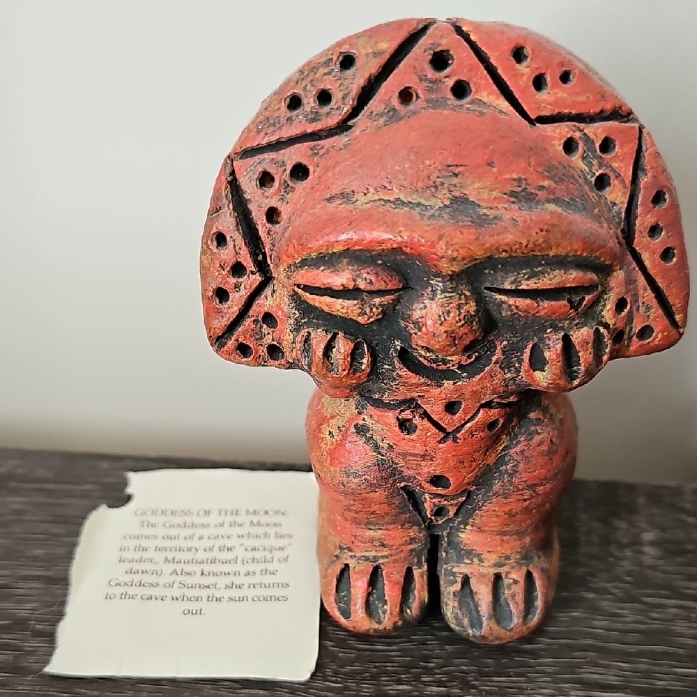 Red Terracotta Goddess Figurine